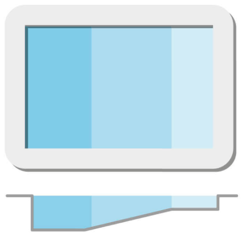 Profil de piscine Pente composée