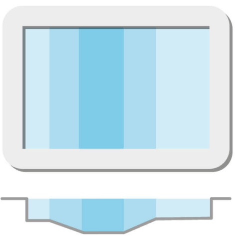 Profil de piscine Pente composée double